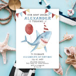 Our Baby Shark 1st Birthday Under The Sea Invitation<br><div class="desc">UNDER THE SEA. Our baby shark. A cute the smiling shark in party hat themed 1st Birthday Day.</div>