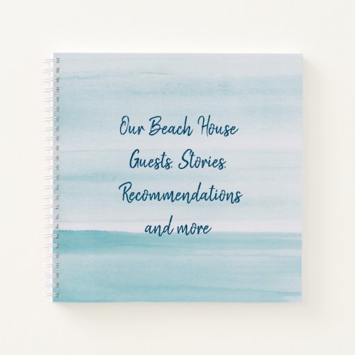 Our Beach House Guests Notebook