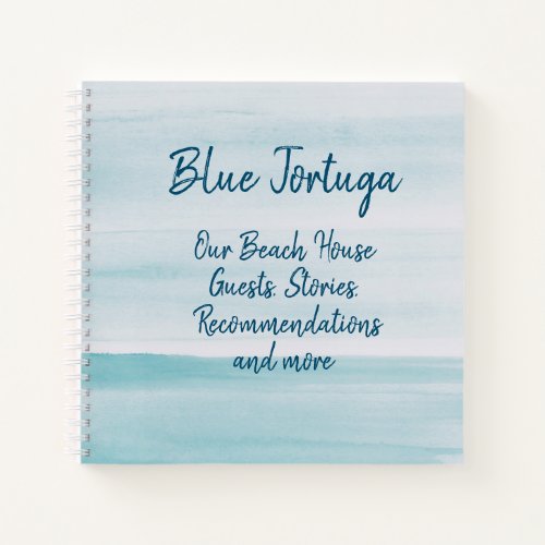 Our Beach House Guests Notebook