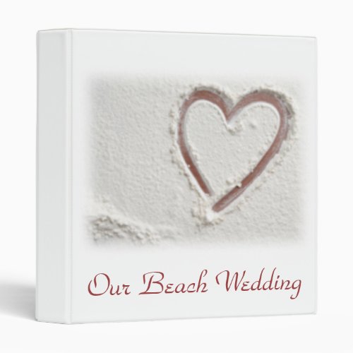 Our Beach Wedding 3 Ring Binder