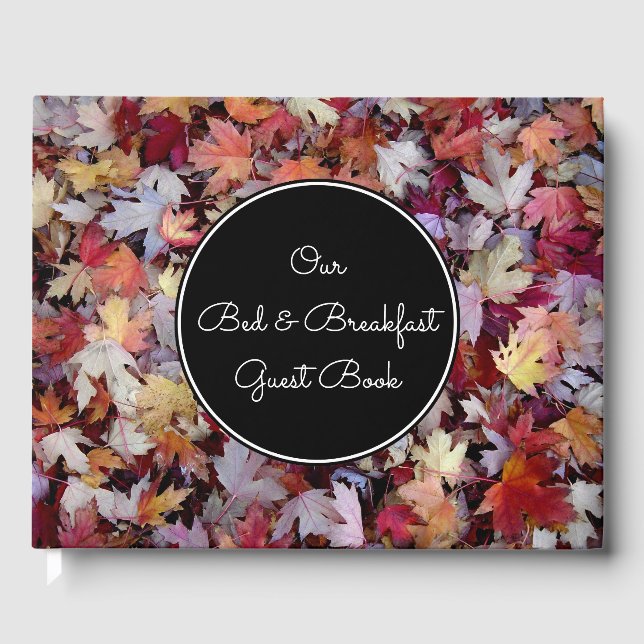 "Our Bed & Breakfast Guest Book" + Autumn Leaves Book (Front)