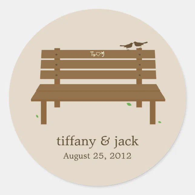 Bench Stickers Our Bench Favor Sticker | Zazzle
