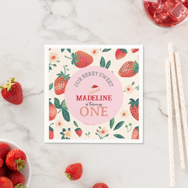 Our Berry Sweet Birthday Napkins (Insitu)