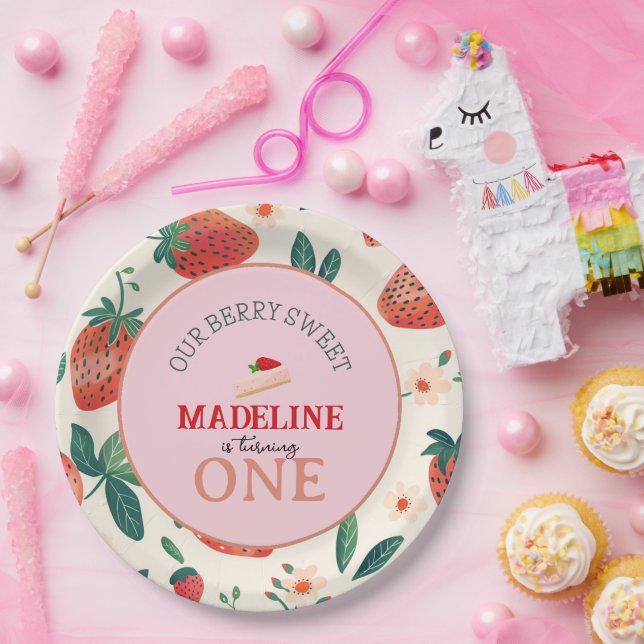 Our Berry Sweet Birthday Paper Plates (Party)