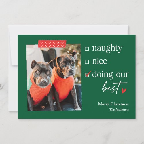 Our Best EDITABLE COLOR Christmas Holiday Card