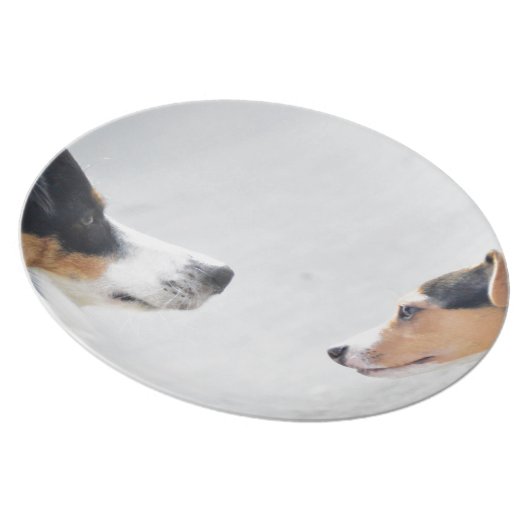 our best friends on four paws - serie 001 melamine plate (Right Side)
