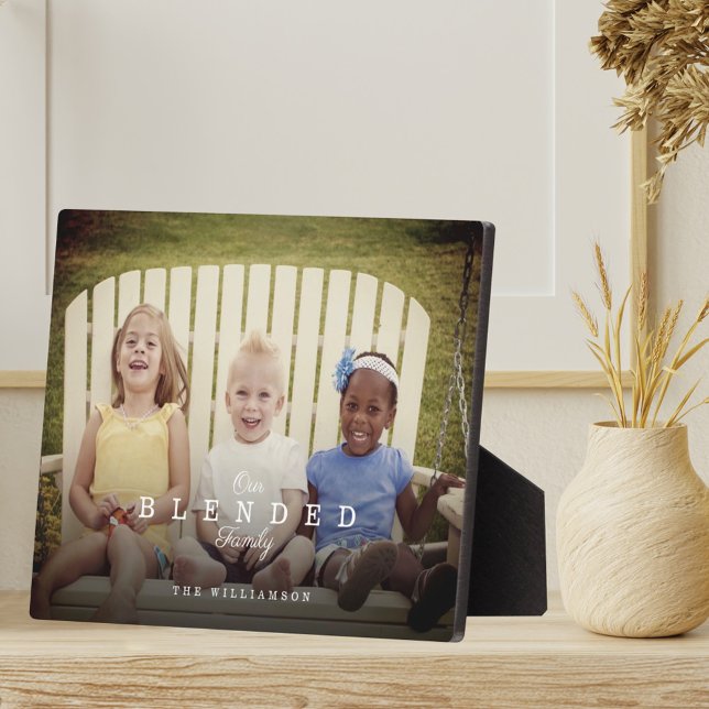 Our Blended Family Full Photo Layout Keepsake Plaque (Creator Uploaded)