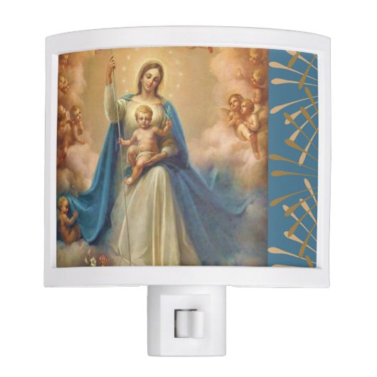 Our Blessed Mother with Jesus & Angels Night Light (Front)