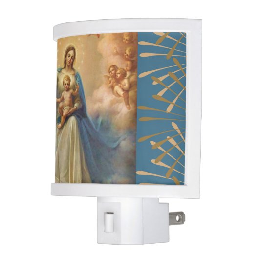 Our Blessed Mother with Jesus & Angels Night Light (Left)