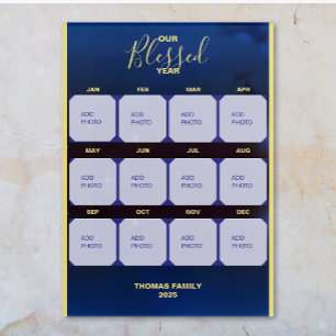 Our Blessed Year Holiday Photo Acrylic Print