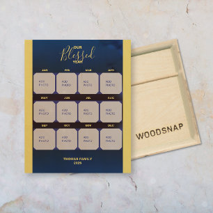 Our Blessed Year Holiday Photo Wood Wall Art