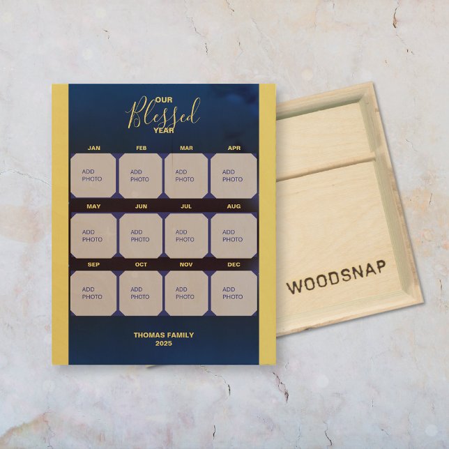 Our Blessed Year Holiday Photo Wood Wall Art (Our Blessed Year Holiday Photo Wood Wall Art)