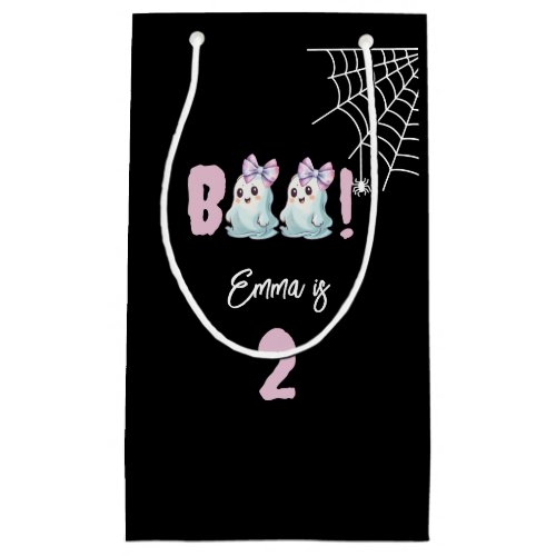 Our Boo is Turning 2 Halloween Birthday Small Gift Bag