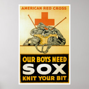 Our Boys Need Sox ~ Knit Your Bit Poster