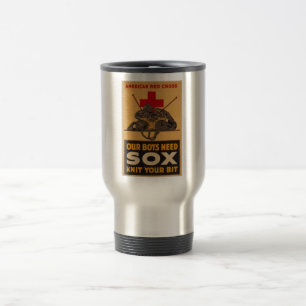 Our boys need sox Red Cross World War 2 Travel Mug