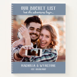 Our Bucket List | Blue Photo Scrapbook Notebook