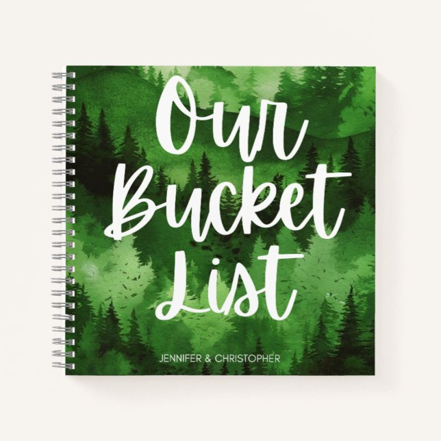 Our Bucket List Couples Adventure Keepsake Notebook (Front)