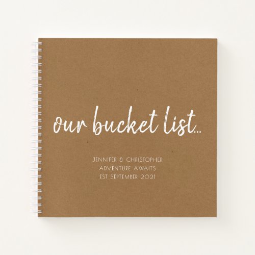 Our Bucket List Couples Keepsake Journal