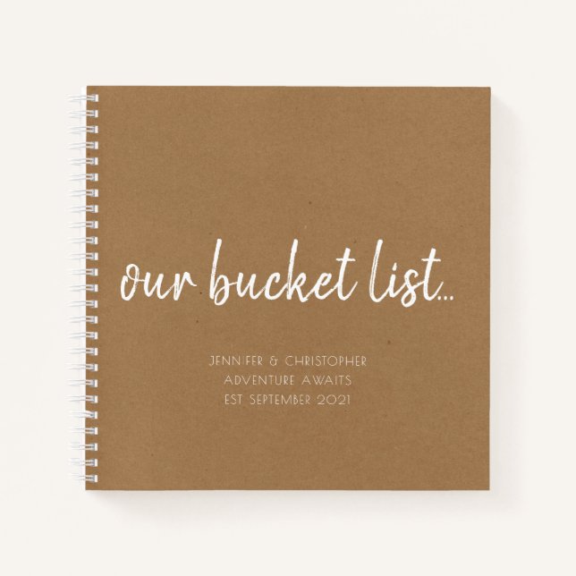 Our Bucket List Couples Keepsake Journal (Front)