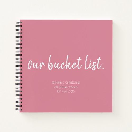 Our Bucket List Couples Keepsake Journal