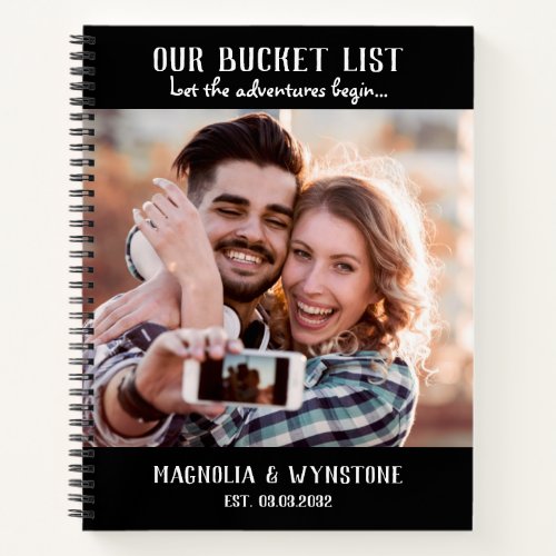 Our Bucket List Couples Scrapbook Notebook
