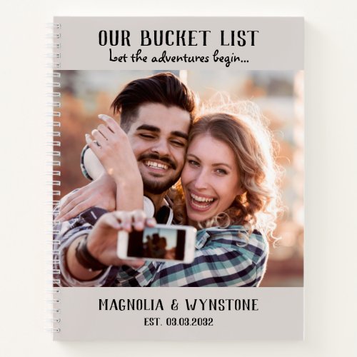 Our Bucket List Couples Scrapbook Notebook
