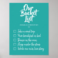 Our Bucket List Customized Keepsake Checklist