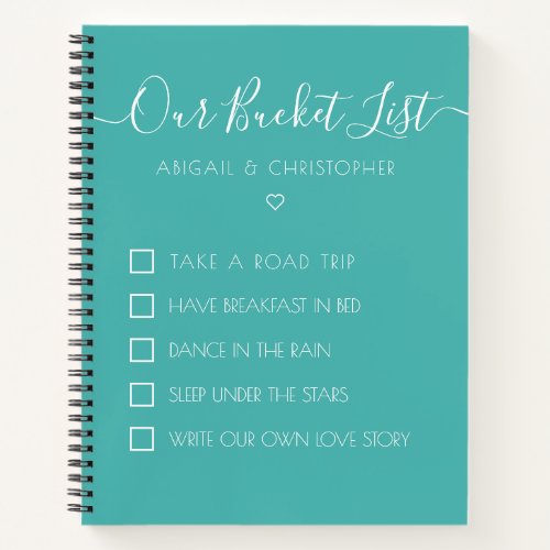 Our Bucket List Customized Keepsake Notebook