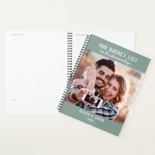 Our Bucket List  Green Photo Memory Keeper Planner