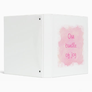 Our Bundle of Joy, Baby Binders in pink design