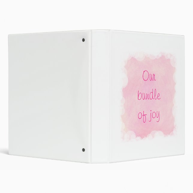 Our Bundle of Joy, Baby Binders in pink design (Background)