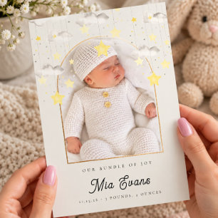 Our Bundle of Joy Newborn Baby Birth Announcement