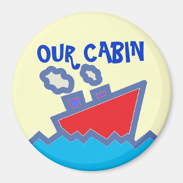 Our Cabin Stateroom  Door Marker Magnet (Front)