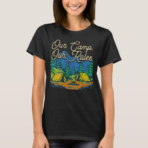 Our Camp Our Rules Summer Wildlife Tropical Outdoo T-Shirt
