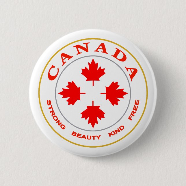 Our Canada Emblem Button (Front)