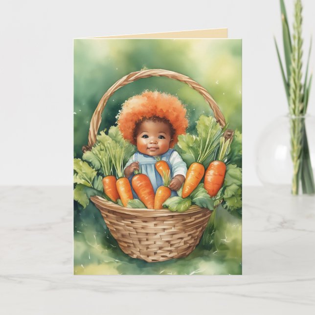 Our Carrot Top's First Birthday Card (Front)