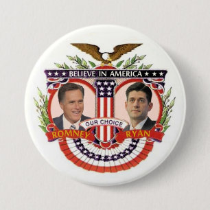 Our Choice: Romney / Ryan Pinback Button