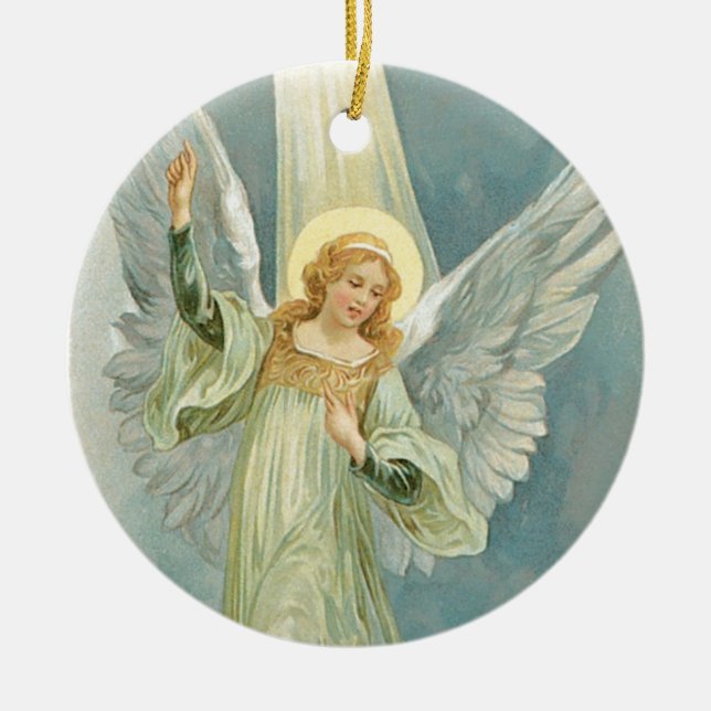 Our Christmas Angel Ceramic Ornament (Front)
