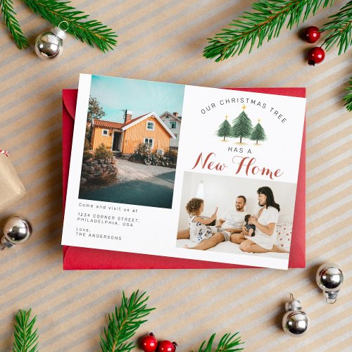 Our Christmas Tree Has A New Home Photo Moving Announcement Postcard