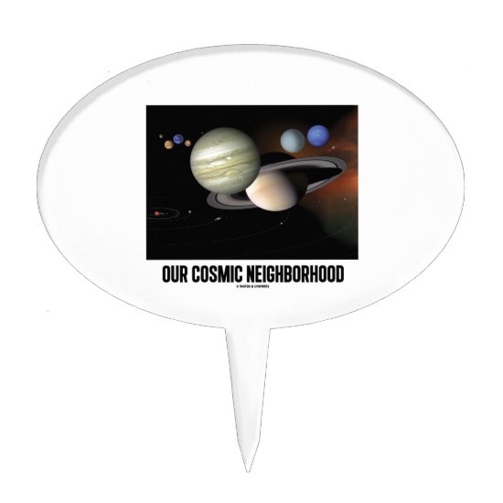 Our Cosmic Neighborhood (Solar System) Cake Topper