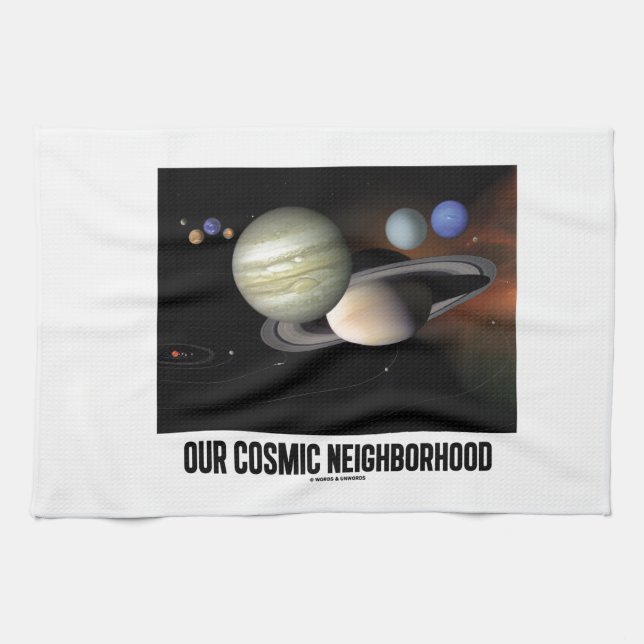 Our Cosmic Neighborhood (Solar System) Towel (Horizontal)