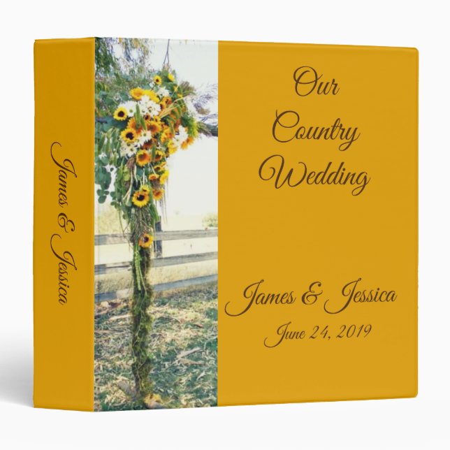 Our Country Wedding Photo Album 3 Ring Binder (Front/Spine)