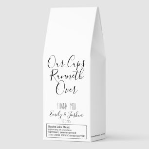 Our Cups Runneth Over Template Wedding Favors Ro Roasted Coffee