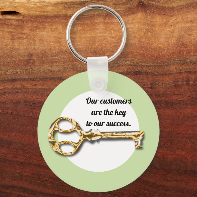 Our Customers Are the Key Business Appreciation Keychain (Front)