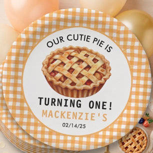 Our Cutie Pie's 1st Birthday Paper Plates