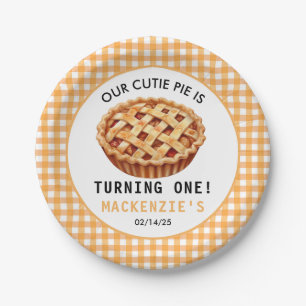 Our Cutie Pie's 1st Birthday Paper Plates