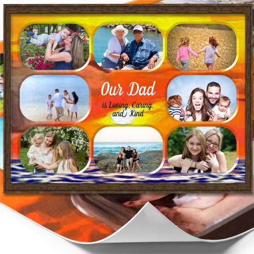 Our Dad Sunset Photo Collage 2443 Art Print