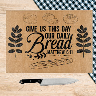 I am the Bread of Life Cutting Board with Bible Verse - Forest Decor