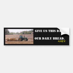 Our daily bread tractor sticker