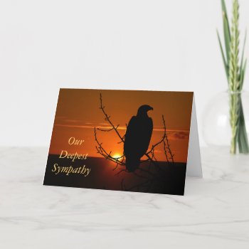 Our Deepest Sympathy - Eagle At Sunset Card by timelesscreations at Zazzle